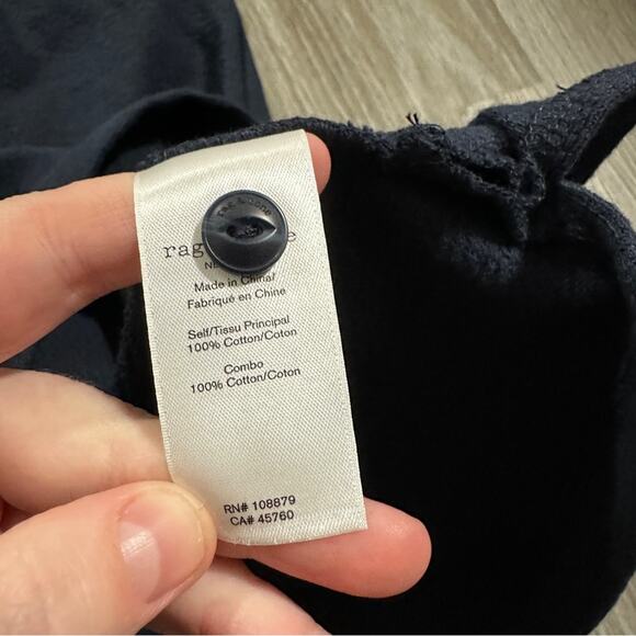 Rag & Bone Mckenna Polo Navy Blue Sleeveless Mini Dress Size L - Picture 7 of 9